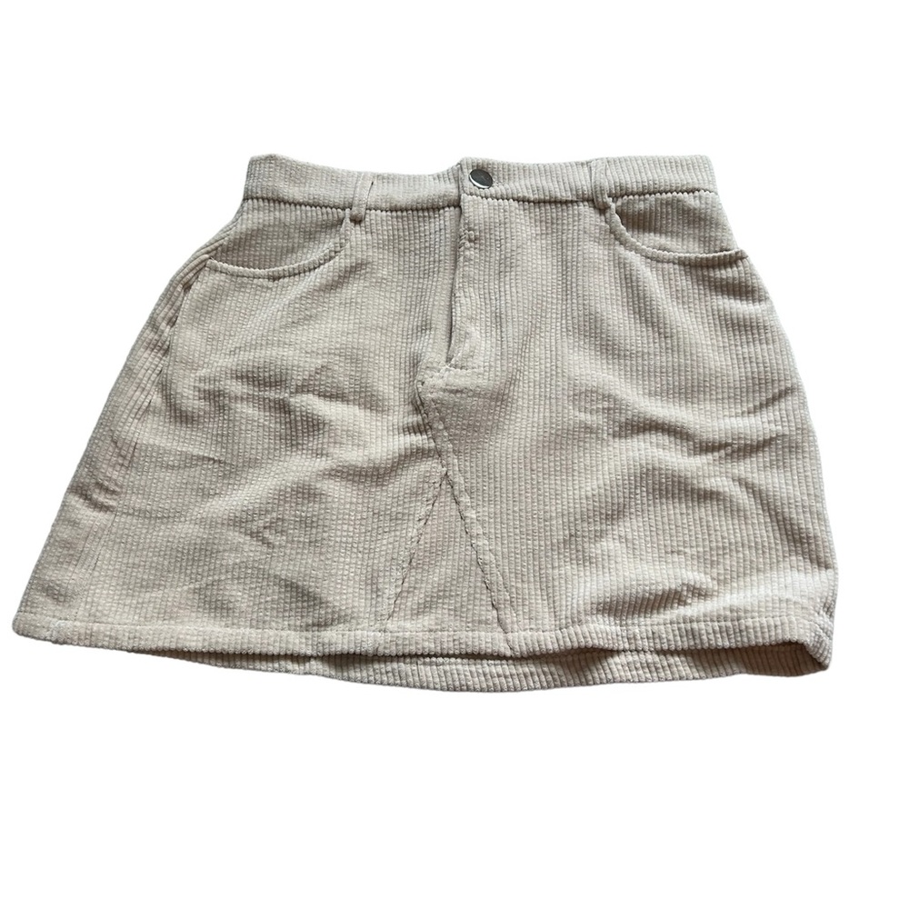 Suede mini skirt